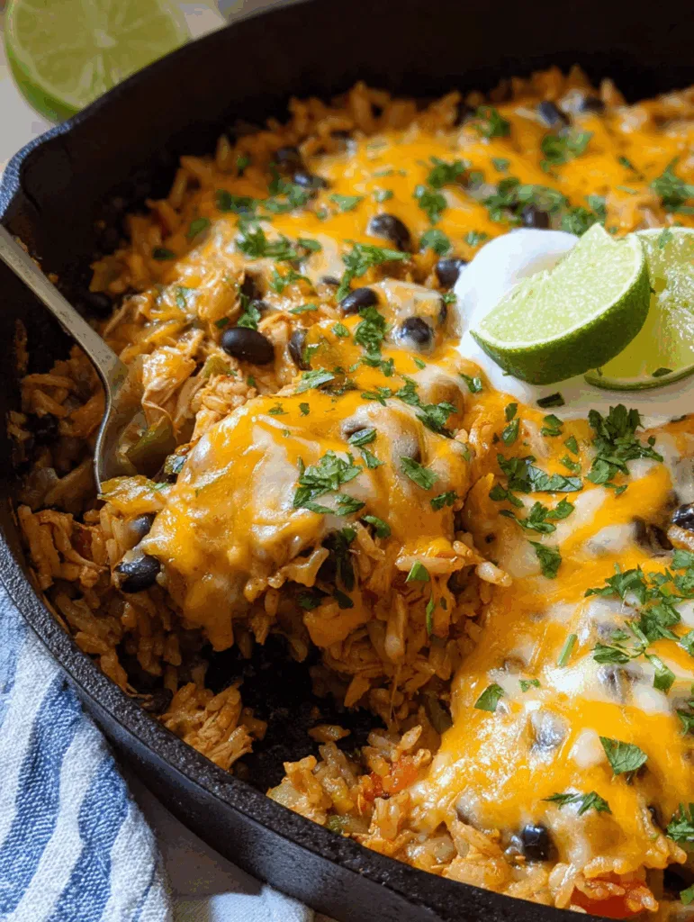 Cheesy Enchilada Rice Skillet