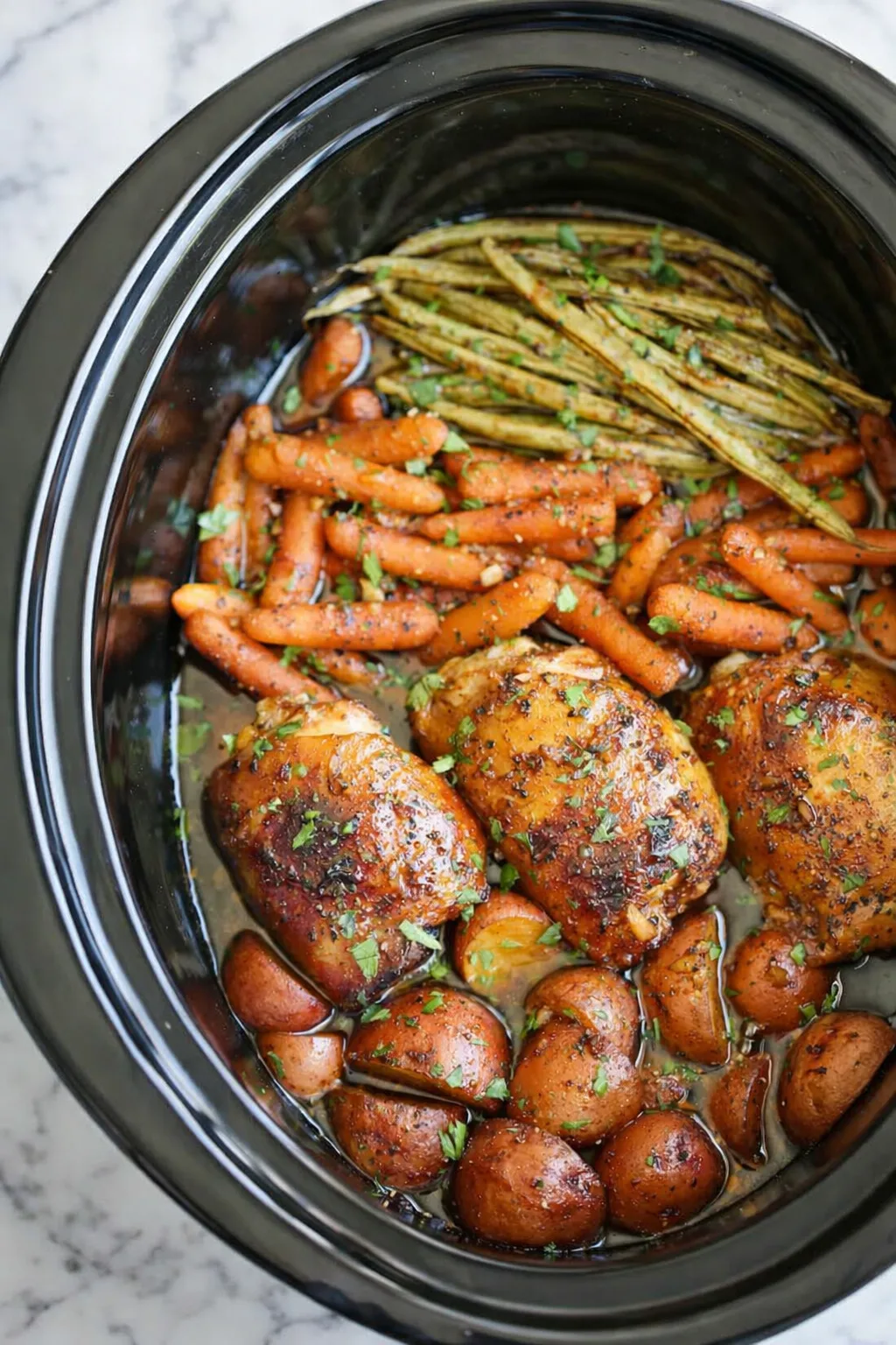 Crockpot Honey Garlic Chicken and Veggies
