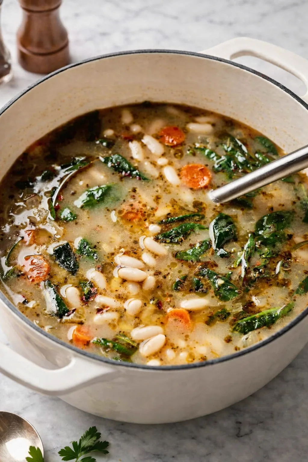 Tuscan White Bean and Spinach Soup
