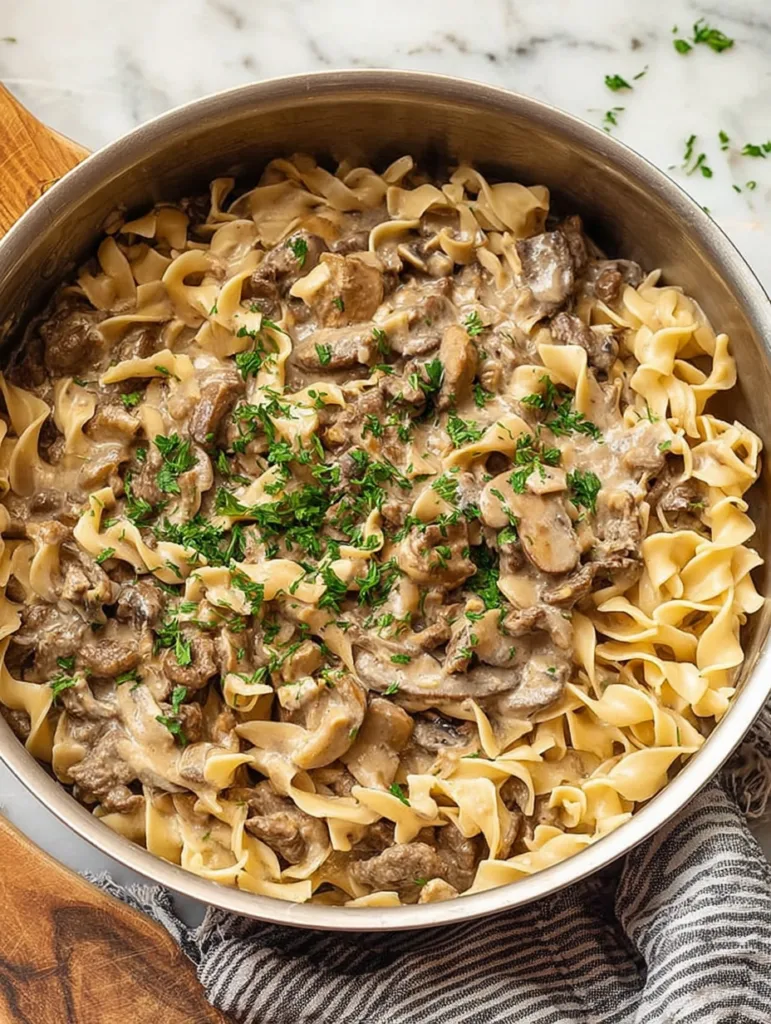 Budget Ground Beef Stroganoff