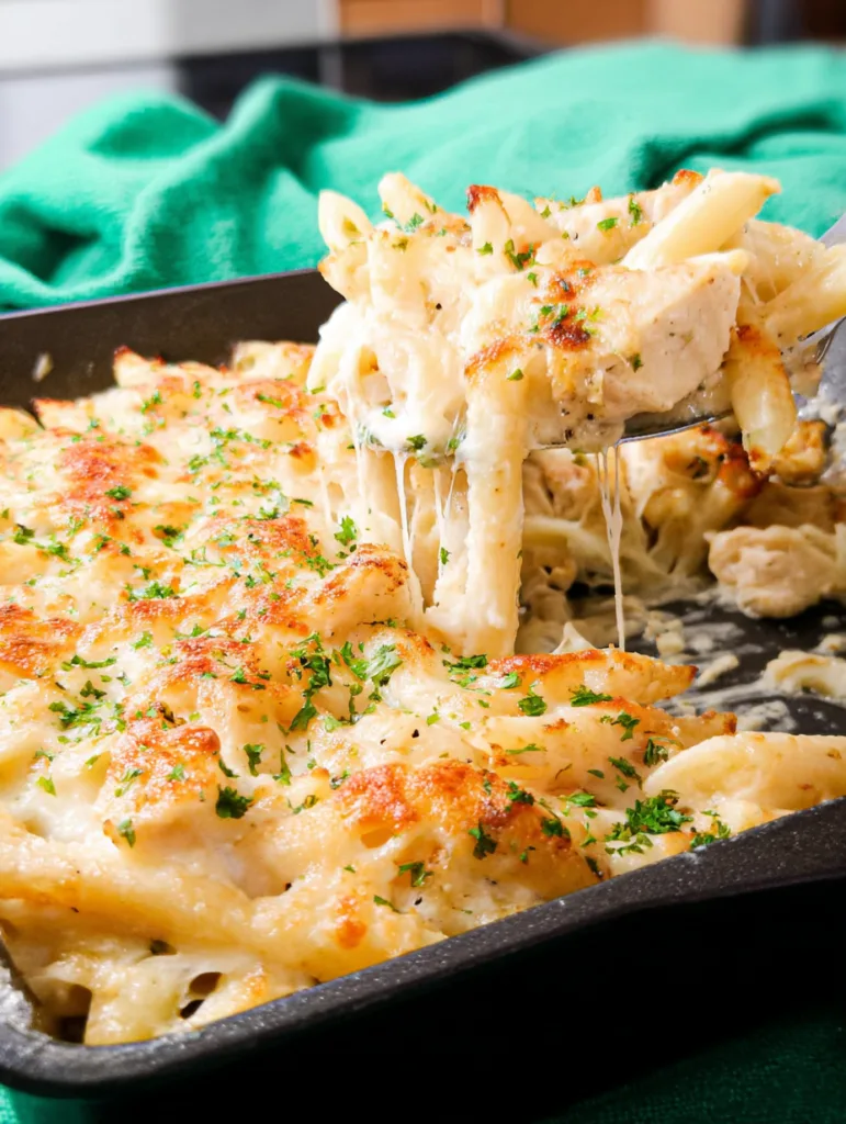 Easy Chicken Alfredo Bake
