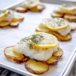 Lemon Herb Baked Cod with Garlic Potatoes