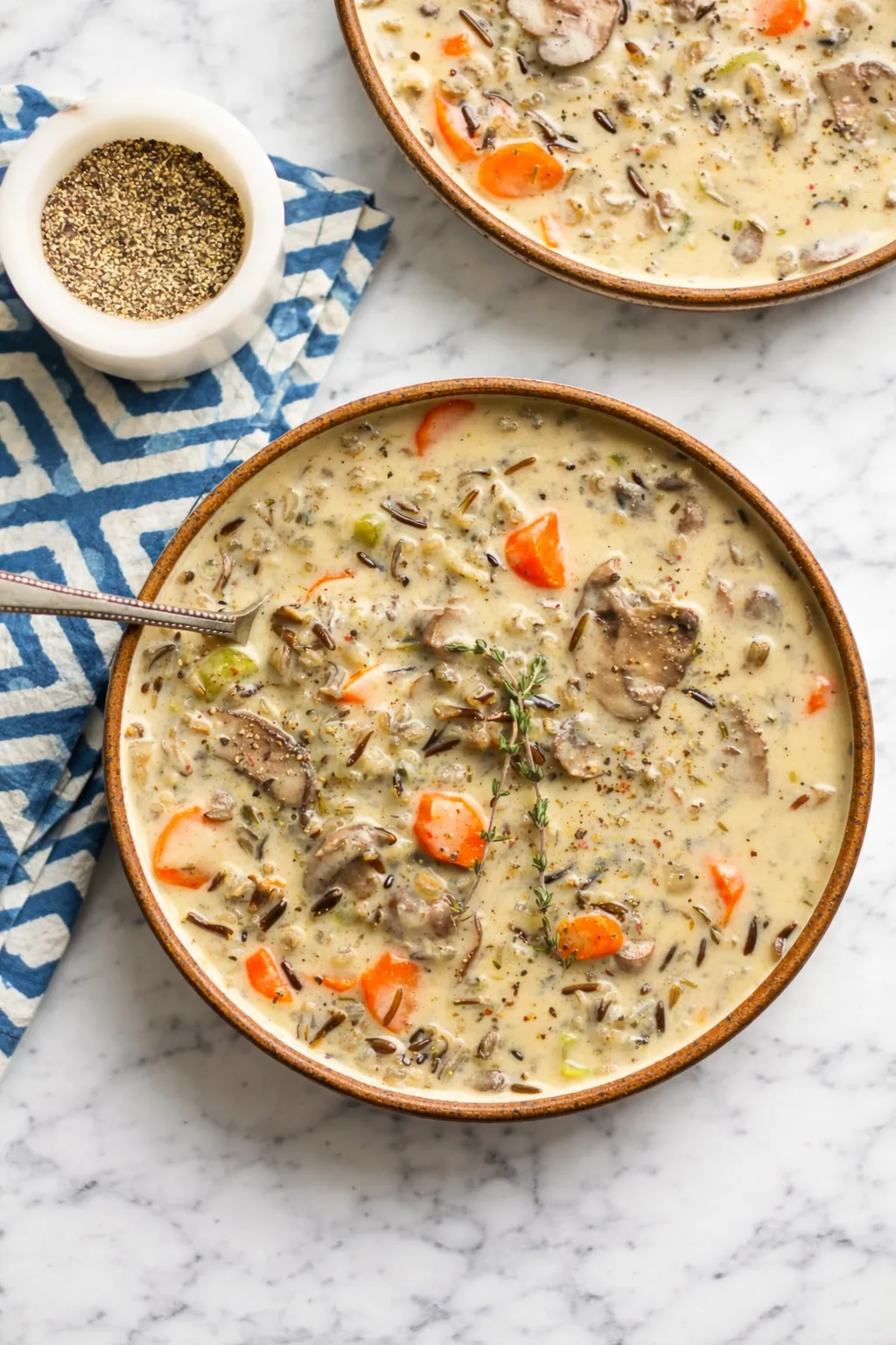 Creamy Mushroom and Wild Rice Soup