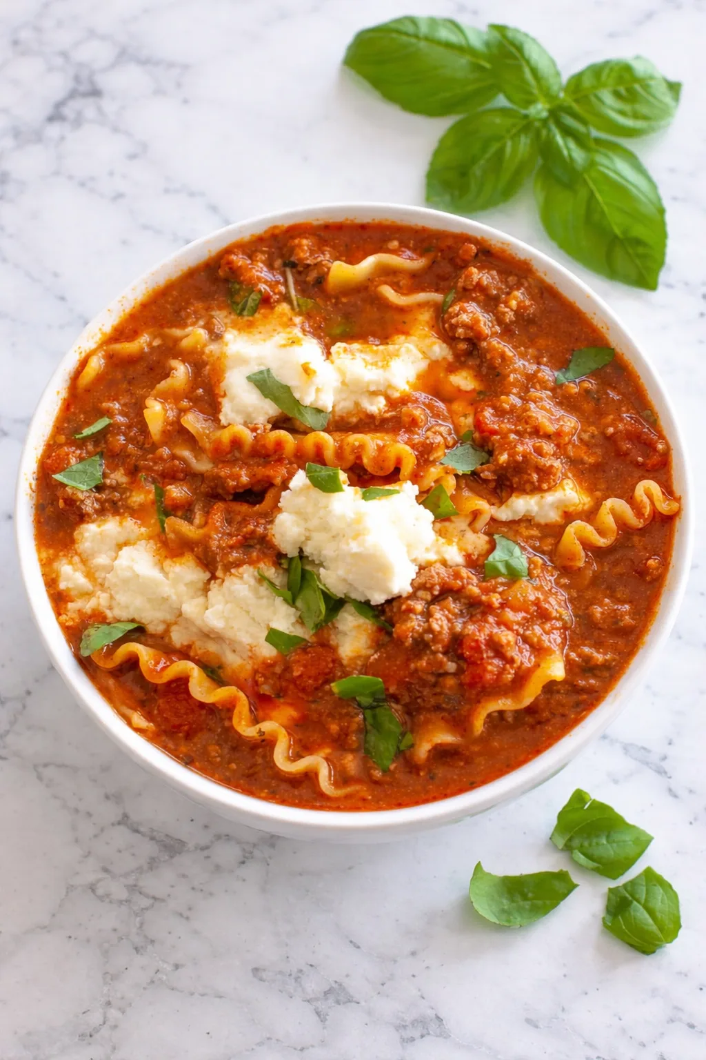 Ground Beef Lasagna Soup
