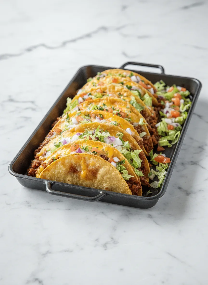 Oven-Baked Cheesy Tacos (Crispy & Loaded)