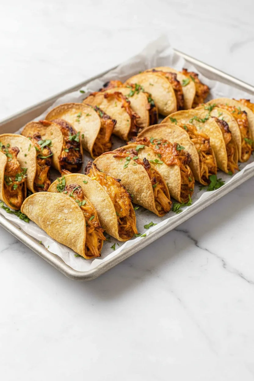 20 Minute Mini Baked Chicken Tacos