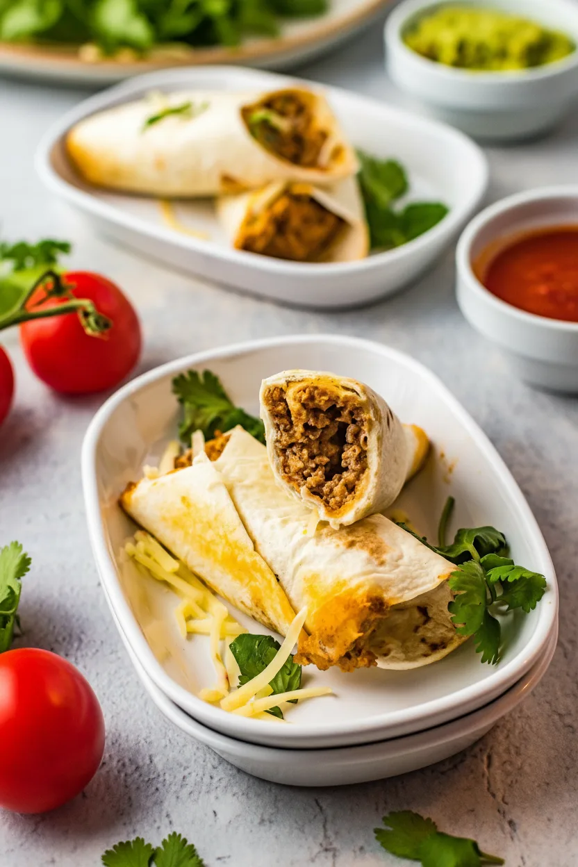 Cheesy Beef Flautas (or Beef Taquitos)