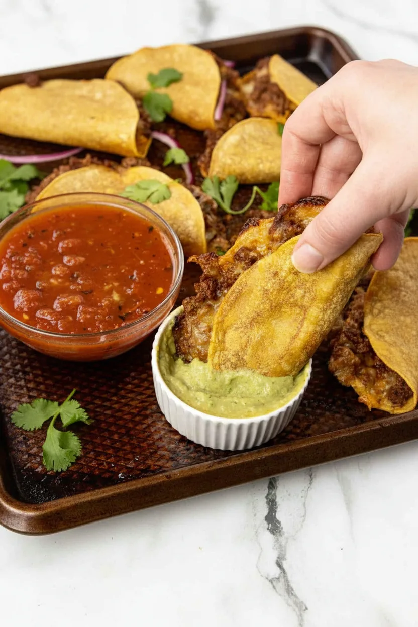 Crispy Baked Ground Beef Tacos