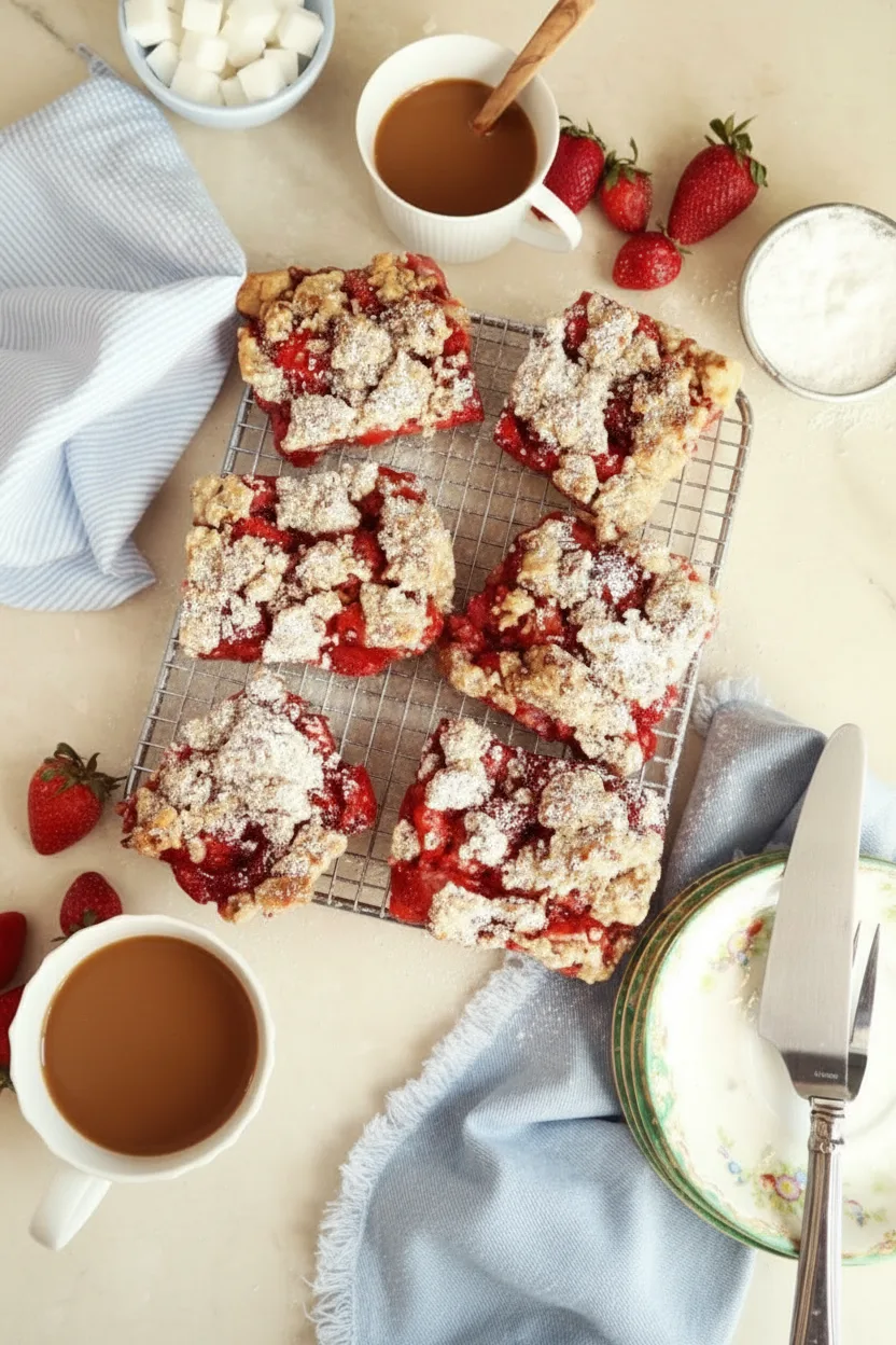 Delicious Strawberry Pie Bars