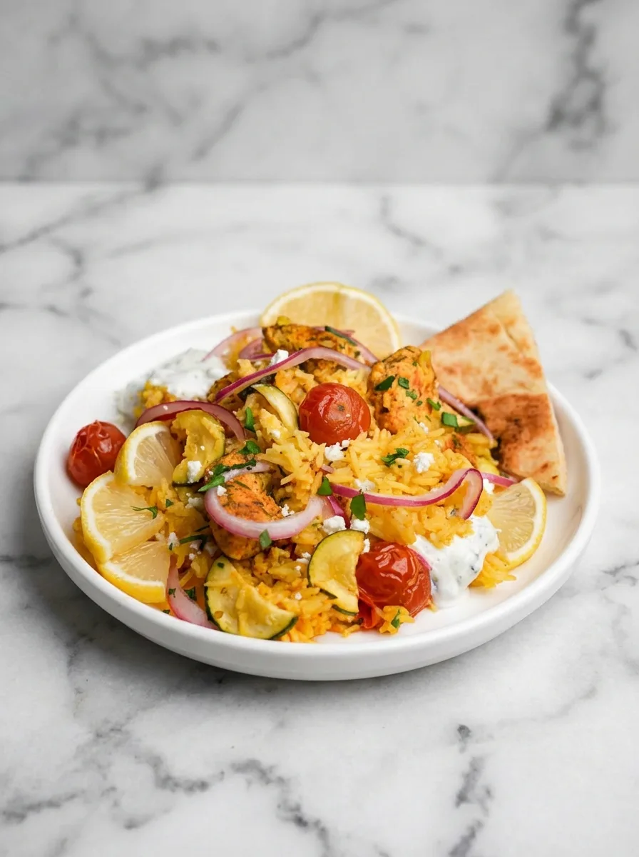 Dump-and-Bake Chicken Tzatziki Casserole