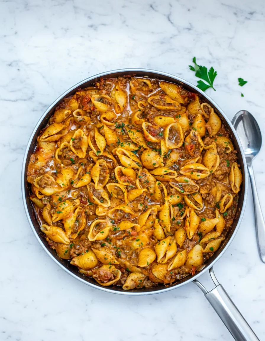 Creamy Beef and Shells