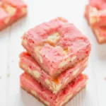 Strawberry White Chocolate Gooey Bars