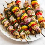 BBQ Chicken Skewers with Vegetables