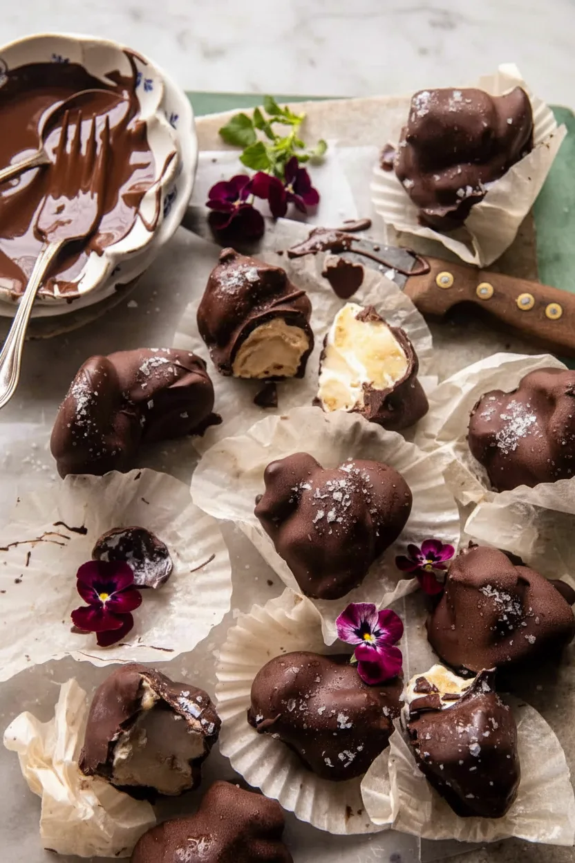 Frozen Chocolate Banana Yogurt Bites