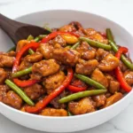 Garlicky Sweet Thai Chili Chicken & Green Beans Stir Fry