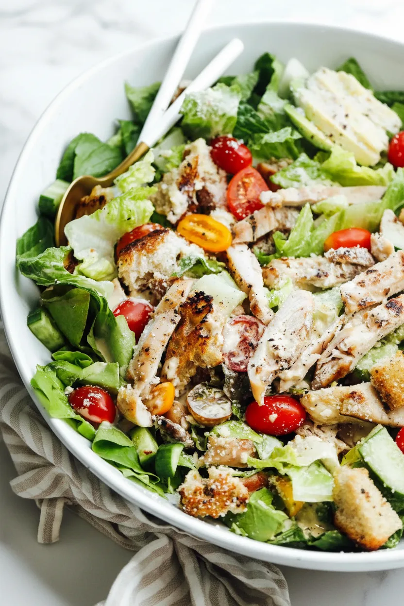 Grilled Chicken Caesar Salad Bowls