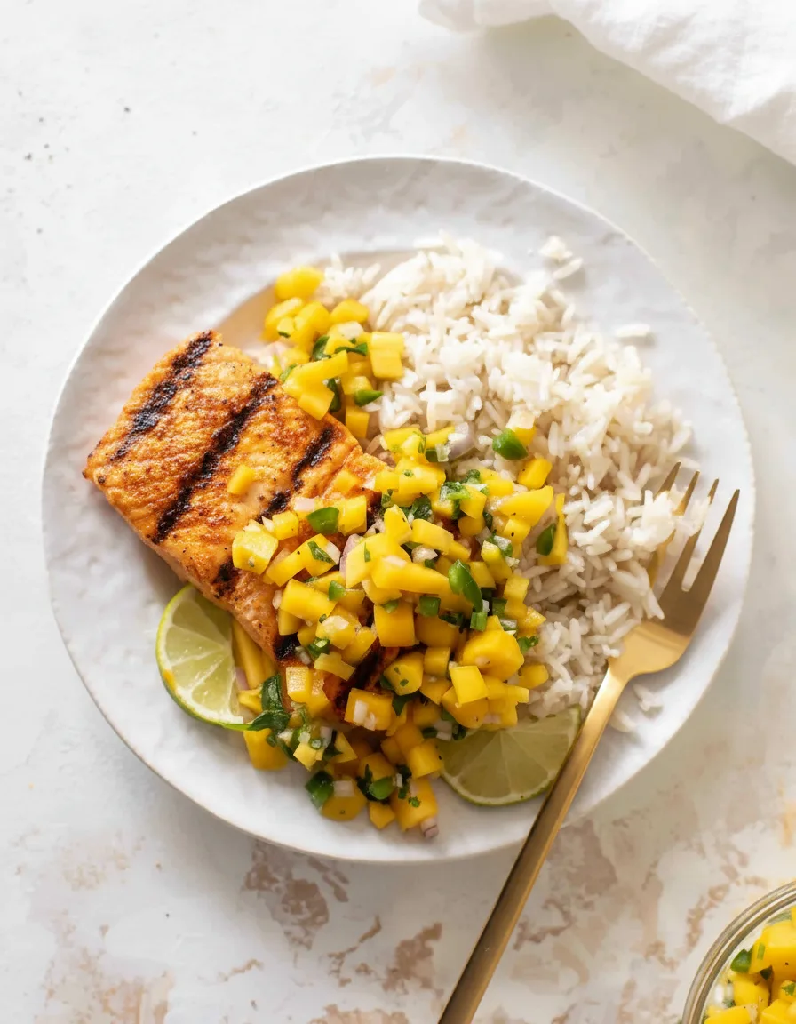 Grilled Salmon with Mango Salsa